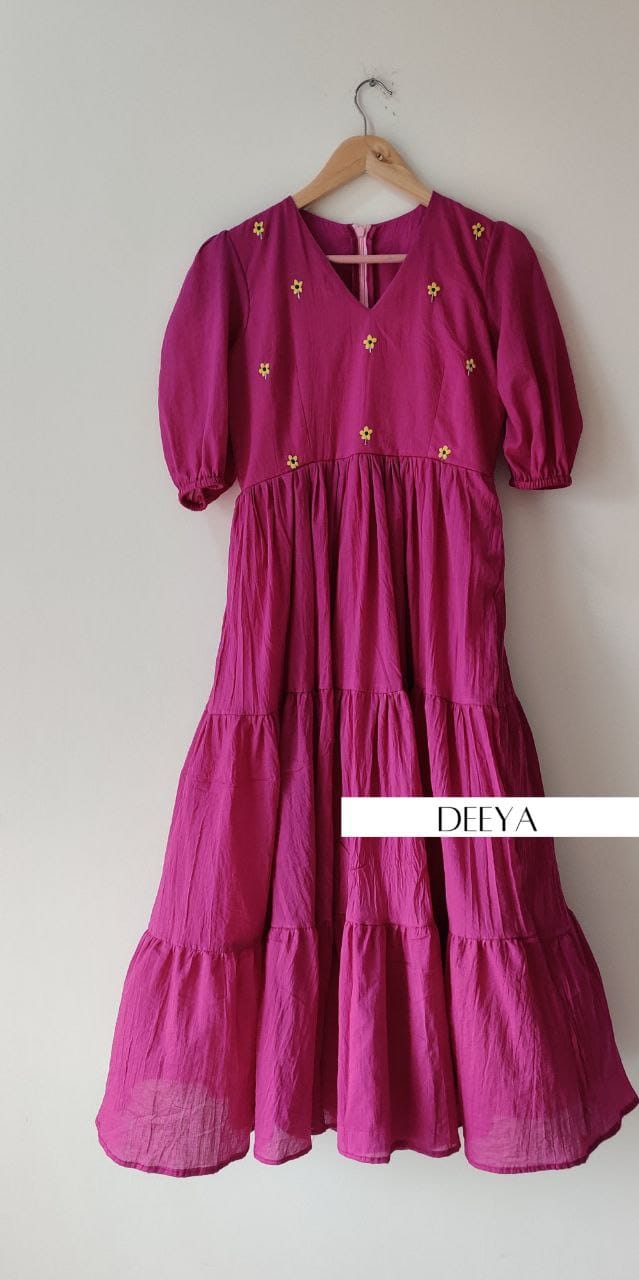 Sutra Yellow flower mul dress
