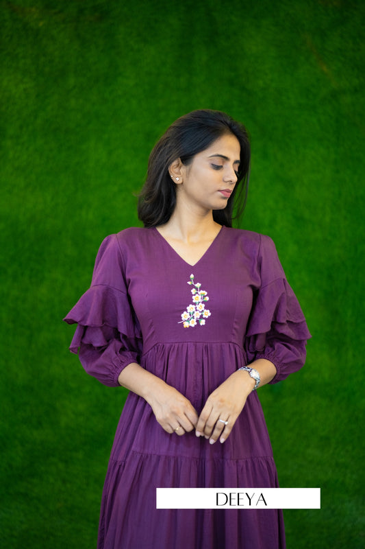 Sutra Bell Sleeves Dress