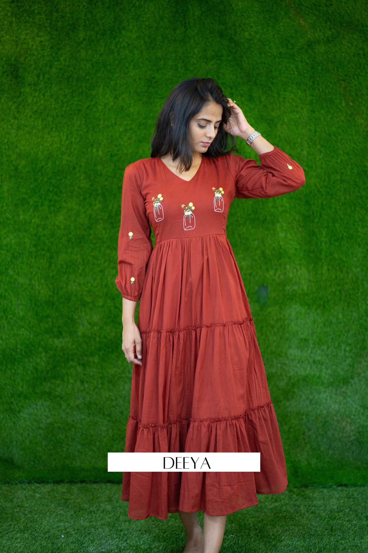 Sutra Brown Tumbler Dress