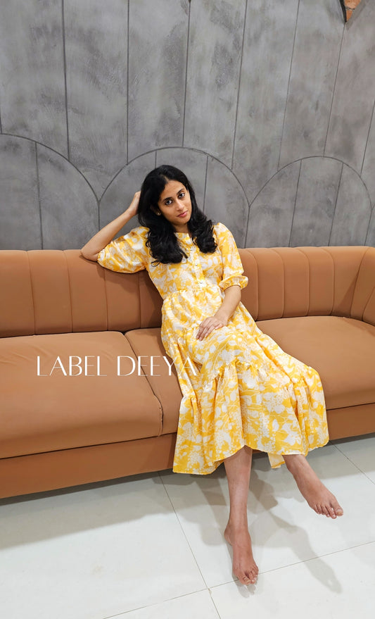 Yellow Creeper HUE Dress
