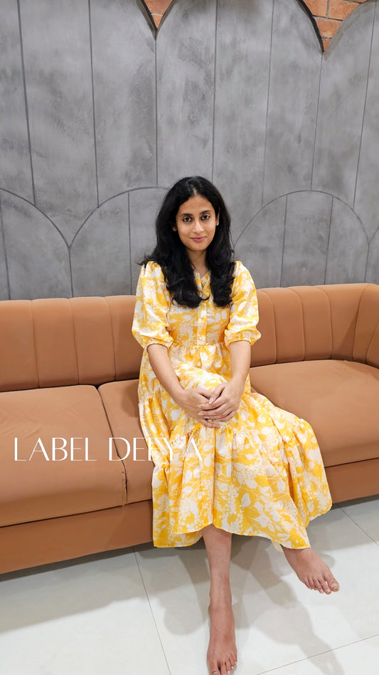 Yellow Creeper HUE Dress