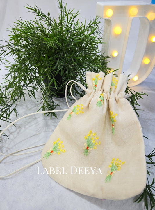 Whispers of Bloom - Potli Bag