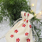 Red Flower Elegance - Potli Bag