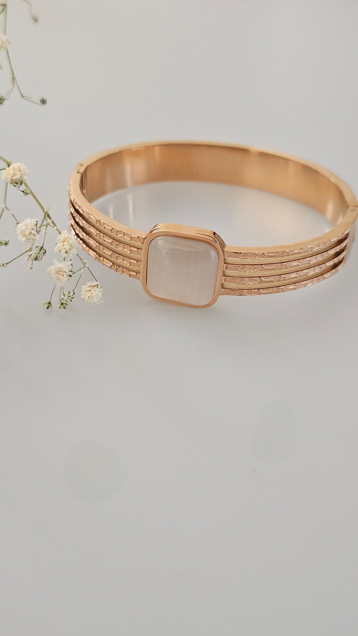 White stoned bracelet