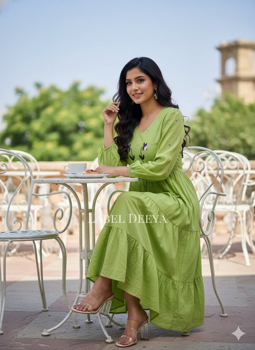 Sutra Two flower Dress