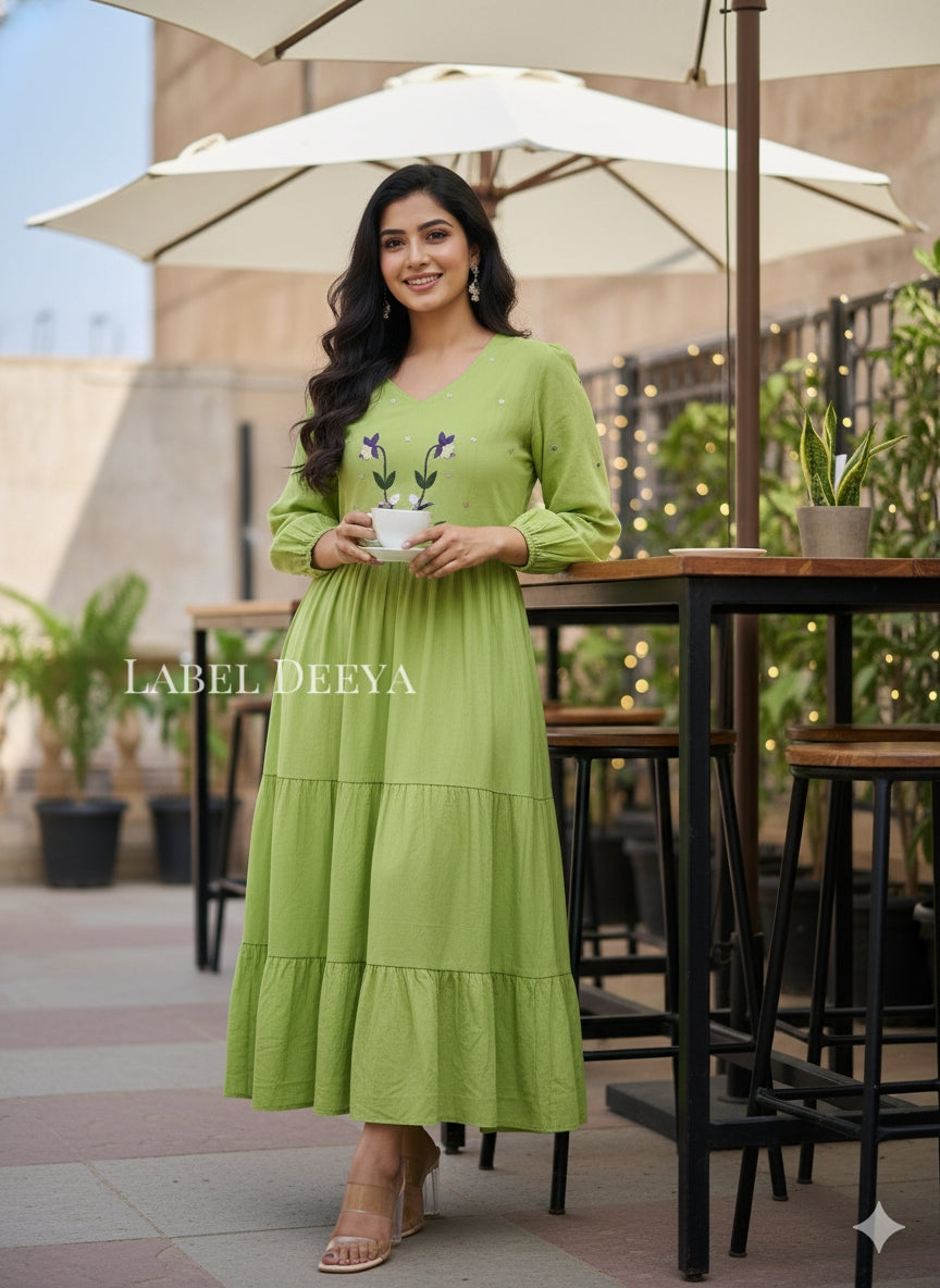 Sutra Two flower Dress