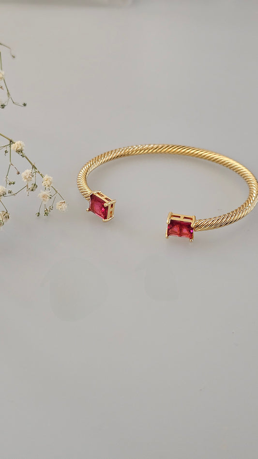 Dark pink bangle bracelet