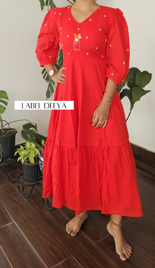 Red tumbler dress