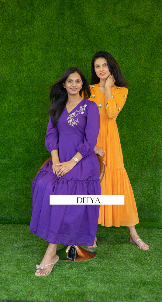 Sutra Orange Knot Dress