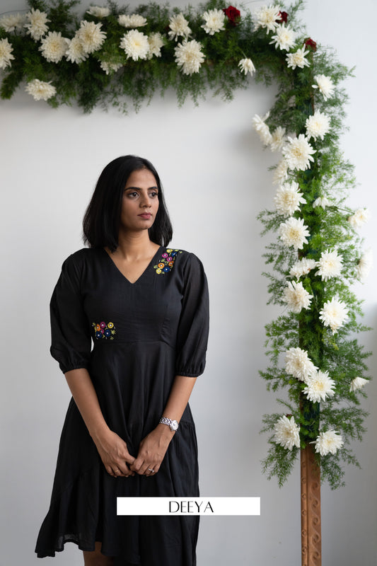 Sutra Black Dress